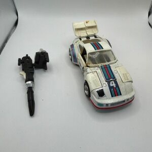 Vintage 1984 Transformers G1 Jazz Porsche 935 Turbo Martini Racing Cannon AS IS